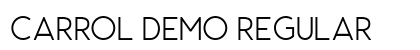 Carrol DEMO Regular Font Preview