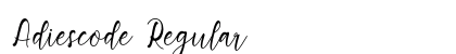 Adiescode Regular Font Preview