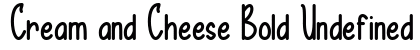 Cream and Cheese Bold Undefined Font Preview