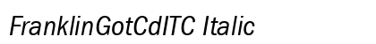FranklinGotCdITC Italic Preview