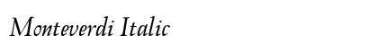 Monteverdi Italic Font Preview
