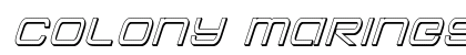 Colony Marines 3D Italic Italic Font Colony Marines 3D Italic Italic Font Preview