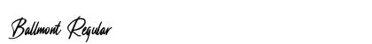 Ballmont Regular (OpenType) Font Preview