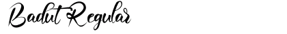 Badut Regular (OpenType) Font Preview