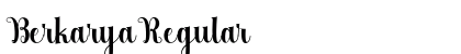 Berkarya Regular Font Preview
