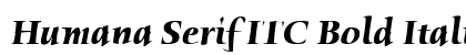 Humana Serif ITC Bold Italic preview Humana Serif ITC Bold Italic preview