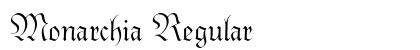 Monarchia Regular Font Preview