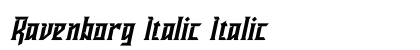 Ravenborg Italic Italic Font Preview
