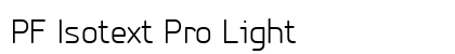 PF Isotext Pro Light font free download