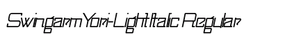 SwingarmYori-LightItalic Regular preview