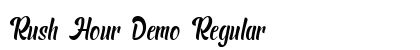 Rush Hour Demo Regular Font Preview