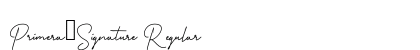Primera_Signature Regular Font Preview