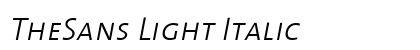 TheSans Light Italic Preview