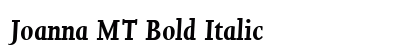 Joanna MT Bold Italic Font Preview