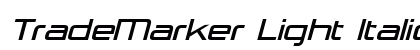 TradeMarker Light Italic preview TradeMarker Light Italic preview