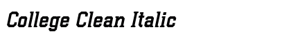 College Clean Italic preview