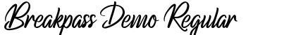 Breakpass Demo Regular Font Preview