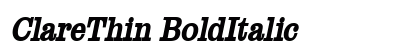 ClareThin BoldItalic preview