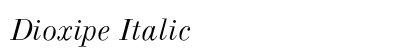 Dioxipe Italic preview