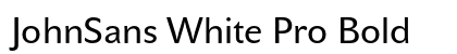 JohnSans White Pro Bold Font Preview