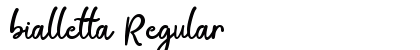 bialletta Regular Font Preview