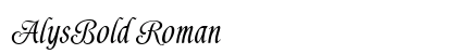 AlysBold Roman Font Preview