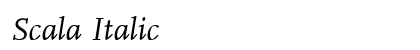 Scala Italic Font Preview