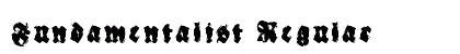 Fundamentalist Regular
