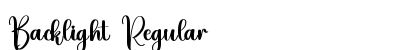 Backlight Regular Font Preview Backlight Regular Font Preview