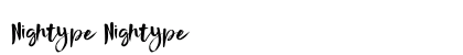 Nightype Nightype Font Preview