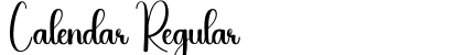 Calendar Regular (OpenType) Font Preview