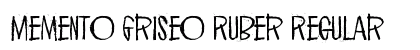 Memento Griseo Ruber Regular Font Memento Griseo Ruber Regular Font Preview