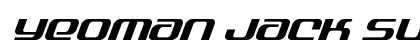 Yeoman Jack Super-Italic Regular Font Preview Yeoman Jack Super-Italic Regular Font Preview