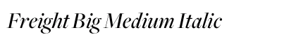 Freight Big Medium Italic Font Preview