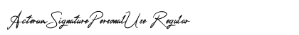 ActerumSignaturePersonalUse Regular Font Preview
