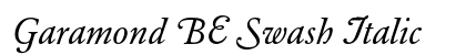 Garamond BE Swash Italic preview