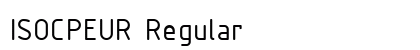 ISOCPEUR Regular Font Preview