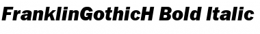 FranklinGothicH Bold Italic Font