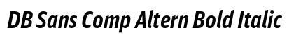 DB Sans Comp Altern Bold Italic Preview