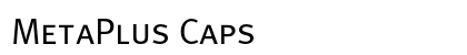 MetaPlus Caps Font Preview