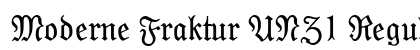 Moderne Fraktur UNZ1 Regular Font Preview