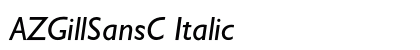 AZGillSansC Italic font free download