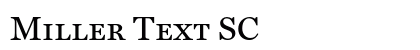 Miller Text SC Font Preview