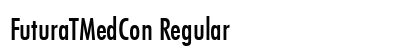 FuturaTMedCon Regular Font FuturaTMedCon Regular Font Preview