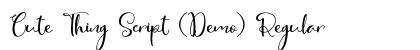 Cute Thing Script (Demo) Regular preview Cute Thing Script (Demo) Regular preview