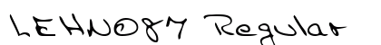 LEHN087 Regular Font Preview