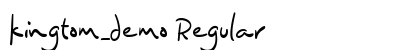 kingtom_demo Regular Font Preview