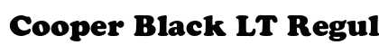 Cooper Black LT Regular Font Preview