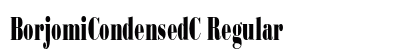 BorjomiCondensedC Regular Font Preview