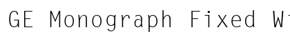 GE Monograph Fixed Width Regular Font Preview